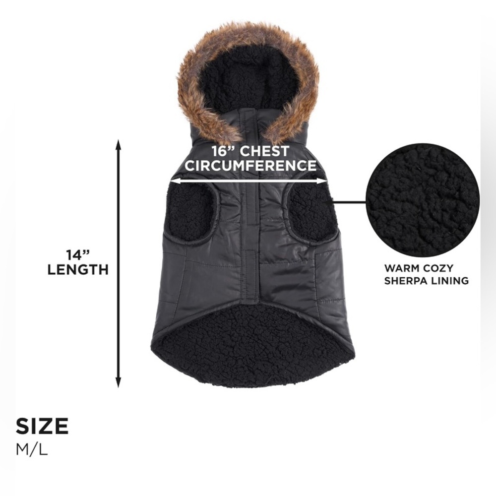 Juicy Couture Faux Fur Hooded Dog Jacket - Picture 4 of 7